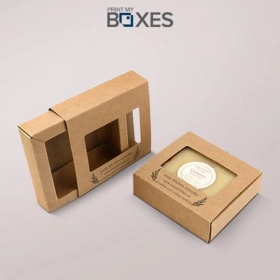 Custom Kraft Soap Boxes with Window